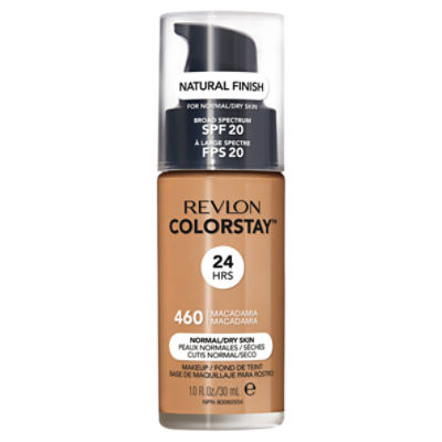 Revlon ColorStay Natural Finish 460 Macadamia Broad Spectrum Makeup, SPF 20, 1.0 fl oz