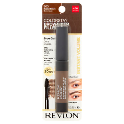 Revlon COLORSTAY EYEBROW FIBER FILLER MEDIUM BROWN, 0.23 fl oz