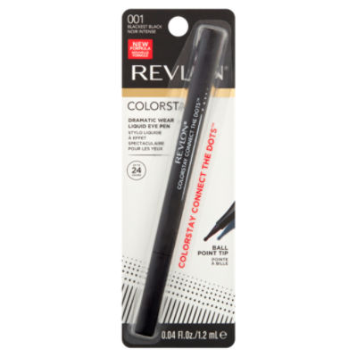 Revlon ColorStay Connect the Dots 001 Blackest Black Dramatic Wear Liquid Eye Pen, 0.04 fl oz