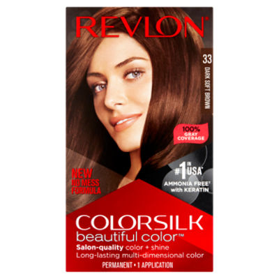 Revlon ColorSilk Beautiful Color 33 Dark Soft Brown Permanent Haircolor
