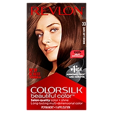 Revlon ColorSilk Beautiful Color 33 Dark Soft Brown Permanent Haircolor, 1 application