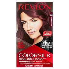 Revlon ColorSilk Beautiful Color 34 Deep Burgundry Permanent Haircolor, 1 application