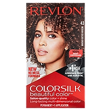 Revlon ColorSilk 43 Medium Golden Brown Permanent, Hair Color, 1 Each