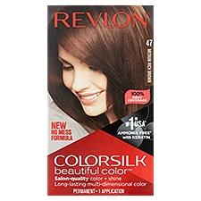 Revlon ColorSilk 47 Medium Rich Brown Permanent, Hair Color, 1 Each