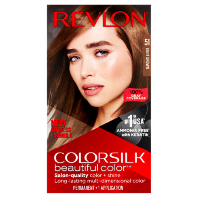 Revlon ColorSilk Beautiful Color 51 Light Brown Permanent Haircolor, 1