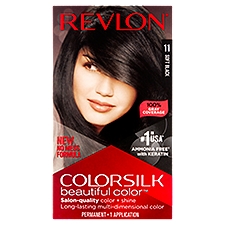 Revlon ColorSilk Beautiful Color 11 Soft Black Permanent Haircolor, 1 application