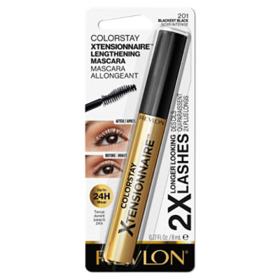 Revlon ColorStay 201 Blackest Black Xtensionnaire Lengthening Mascara, 0.27 fl oz