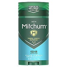 Mitchum Men Clean Control Invisible Solid Antiperspirant & Deodorant, 2.7 oz, 2.7 Ounce