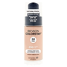 Revlon ColorStay Natural Finish 200 Nude Broad Spectrum Makeup, SPF 20, 1.0 fl oz