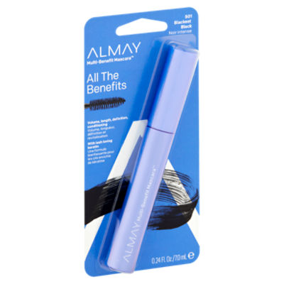 Almay 501 Blackest Black Multi-Benefit Mascara, 0.24 fl oz