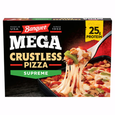 Banquet MEGA Crustless Pizza Supreme, 10 oz.