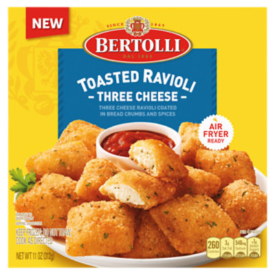 Bertolli Three Cheese Toasted Ravioli, Frozen Meal, 11 oz.