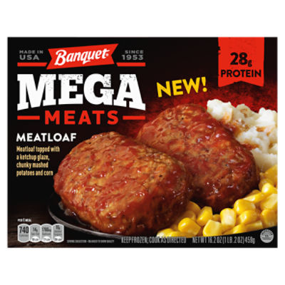Banquet Mega Meats Meatloaf, 16.2 oz