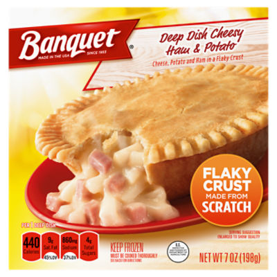 Banquet Cheesy Ham & Potato Deep Dish, 7 oz