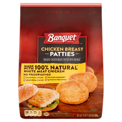 Banquet Chicken Breast Patties, 24 oz