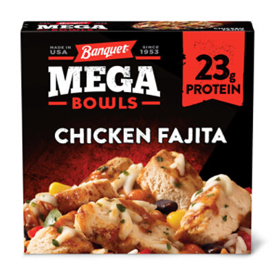 Banquet Mega Bowls Chicken Fajita Frozen Dinner, 14 Ounce