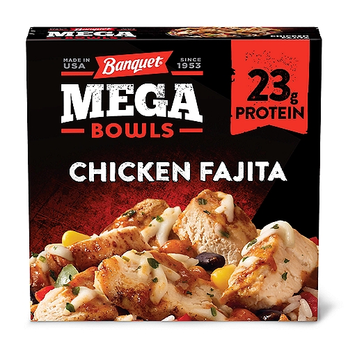 Banquet Mega Bowls Chicken Fajita Frozen Dinner, 14 Ounce