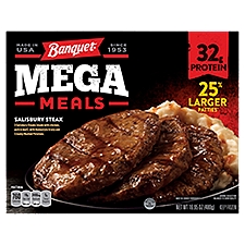 Banquet Mega Meals Salisbury Steak, 16.95 oz, 16.95 Ounce