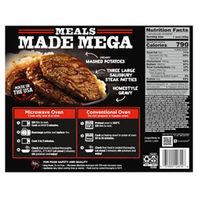 Banquet Mega Meals Salisbury Steak, 16.95 oz - The Fresh Grocer