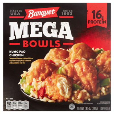 Banquet Mega Bowls Kung Pao Chicken, 13.5 oz, 13.5 Ounce