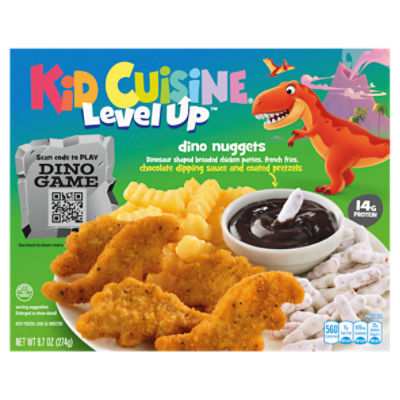 Kid Cuisine Level Up Dino Chicken Nuggets, Frozen Meal, 9.7 oz.