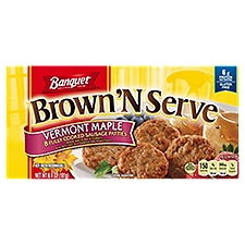 Banquet Brown'N Serve Vermont Maple Fully Cooked, Sausage Patties, 6.4 Ounce