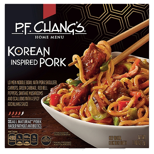 P.F. Chang's Home Menu Korean Inspired Pork Noodle Bowl, Frozen Meal, 11 ounce
