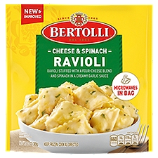 Bertolli Pasta Sides Cheese & Spinach Ravioli, Cooks in 4.5 Minutes, Frozen, 13 oz.