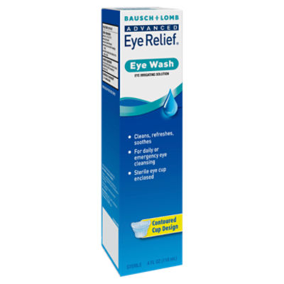  Bausch & Lomb Advanced Eye Relief Eye Wash, 4 Fl Oz, Pack of 3  : Health & Household
