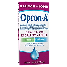 Bausch + Lomb Opcon-A Eye Allergy Relief Eye Drops, 0.5 fl oz