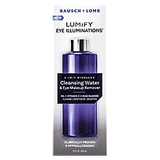 Bausch + Lomb Lumify Eye Illuminations Cleansing Water & Eye Makeup Remover, 5.4 fl oz