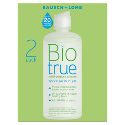Bausch + Lomb Biotrue Multi-Purpose Solution, 10 fl oz, 2 count, 20 Fluid ounce