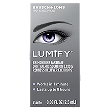 Bausch + Lomb Lumify Redness Reliever Eye Drops, 0.08 fl oz, 0.08 Fluid ounce