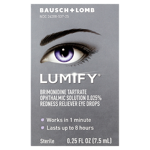 Bausch + Lomb Lumify Redness Reliever Eye Drops, 0.25 fl oz