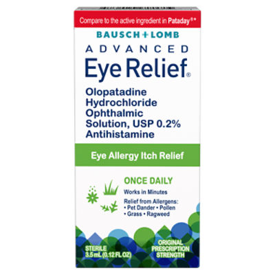 Bausch + Lomb Advanced Eye Relief Eye Allergy Itch Relief Drops, 0.12 fl oz