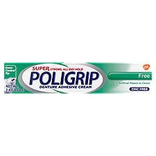Poligrip Free Denture Adhesive Cream, 2.4 oz