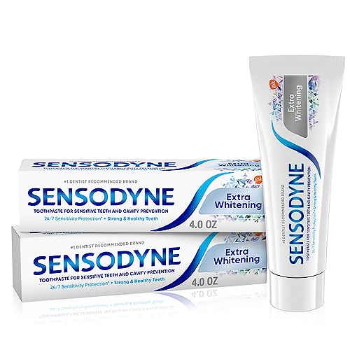 Sensodyne Extra Whitening Toothpaste Twin Value Pack, 4.0 oz, 2 count
