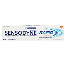 Sensodyne Rapid Relief Whitening, Toothpaste, 3.4 Ounce