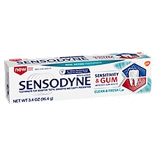 Sensodyne Sensitivity & Gum Sensitive Teeth Treatment, Toothpaste for Gingivitis, 3.4 Ounce