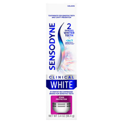 Sensodyne Clinical White Toothpaste for Sensitive Teeth, Stain