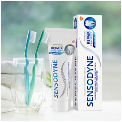 Sensodyne Repair & Protect Whitening Fluoride Toothpaste, 3.4 oz