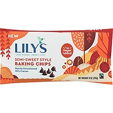 Lily's Semi Sweet Chocolate Chips, 9 Ounce