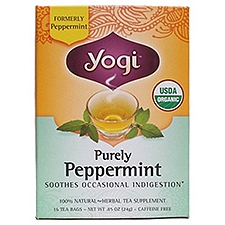 Yogi Purely Peppermint, Herbal Supplement, 0.85 Ounce