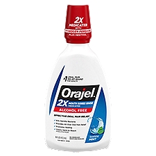 Orajel Soothing Mint 2x Medicated Mouth Sores Rinse, 16 fl oz
