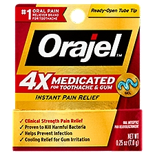 Orajel Instant Pain Relief Gel, 0.25 oz