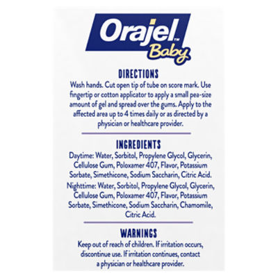 Baby hot sale orajel ingredients