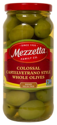 Mezzetta Colossal Castelvetrano Style Whole Olives, 10 oz