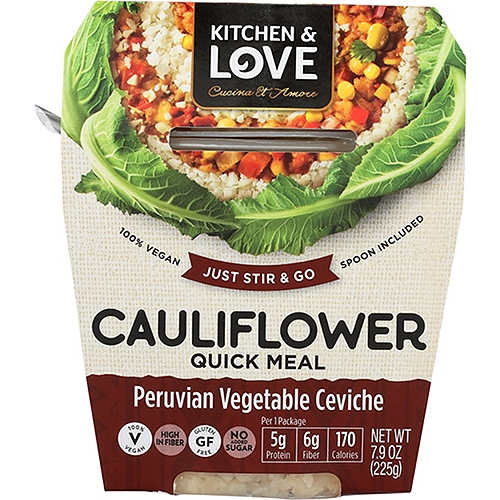 Kitchen & Love Peruvian Vegetable Ceviche Cauliflower Quick Cup, 7.9 oz