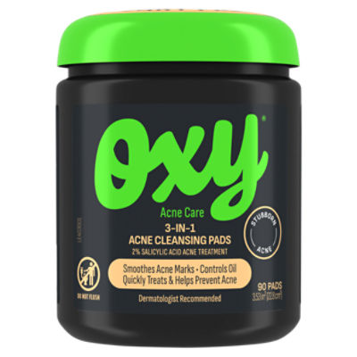 Oxy Advance Care Maximum Strength 3 in 1 Retexturizing Cleansing Pads, 90 count, 90 Each