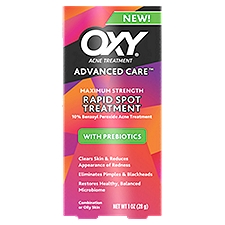 Oxy Advanced Care Acne Treatment Maximum Strength with Prebiotics Rapid Spot Treatment, 1 oz